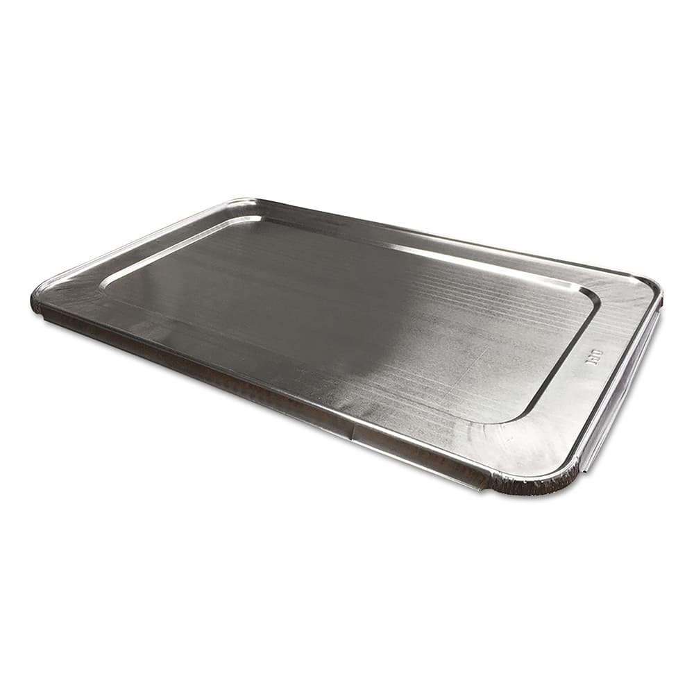 Durable Packaging - Food Container Lids; For Use With: Full Size Pan ; Shape: Rectangular ; Diameter/Width (Decimal Inch): 20.8125 ; Length (Decimal Inch): 12.8750 ; Material Family: Aluminum ; Color: Silver - Exact Industrial Supply