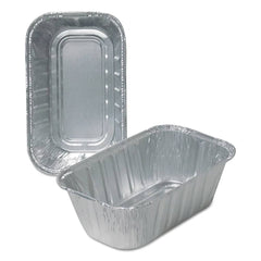 Durable Packaging - Food Containers; Type: Loaf Pan ; Shape: Rectangular ; Volume Range: Smaller than 64 oz. ; Height (Decimal Inch): 2.000000 ; Diameter/Width (Decimal Inch): 6.1250 ; Length (Decimal Inch): 3.7500 - Exact Industrial Supply