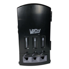 WeGo - Paper & Plastic Cups, Plates, Bowls & Utensils; Breakroom Accessory Type: Cutlery Bin ; Breakroom Accessory Description: Utensil Dispensers-Tower-Fork ; Color: Black - Exact Industrial Supply