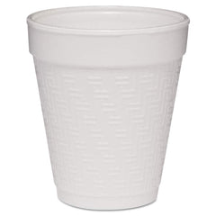 DART - Paper & Plastic Cups, Plates, Bowls & Utensils; Breakroom Accessory Type: Foam Cups ; Breakroom Accessory Description: Cups-Hot/Cold Drink; Foam ; Color: White with Greek Key Design - Exact Industrial Supply