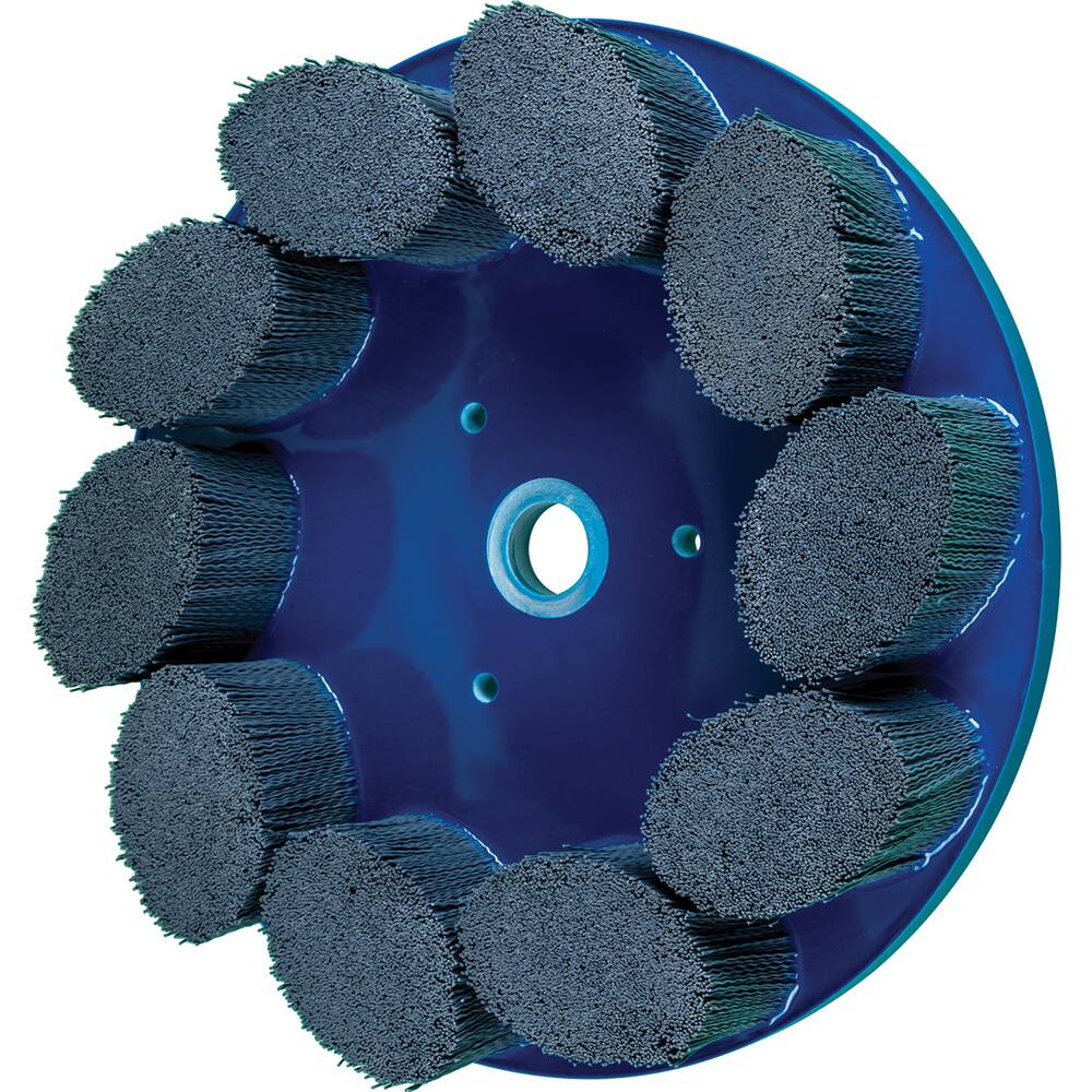 PFERD - Disc Brushes; Outside Diameter (Inch): 10 ; Grit: 320 ; Abrasive Material: Silicon Carbide ; Brush Type: Crimped ; Connector Type: Arbor ; Arbor Hole Size (Inch): 7/8 - Exact Industrial Supply