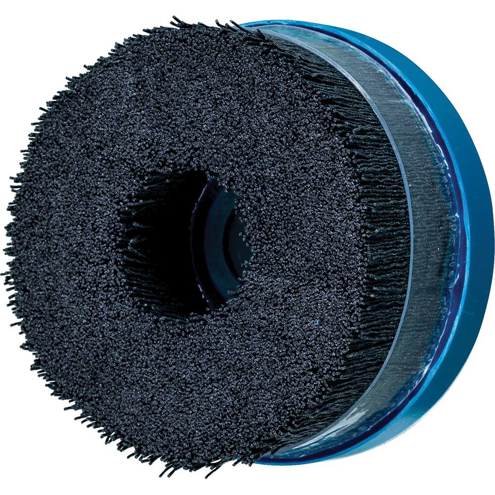 PFERD - Disc Brushes; Outside Diameter (Inch): 4 ; Grit: 120 ; Abrasive Material: Ceramic Oxide ; Brush Type: Crimped ; Connector Type: Arbor ; Arbor Hole Size (Inch): 7/8 - Exact Industrial Supply