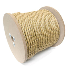 Mibro - Rope; Type: Twisted Rope ; Head/Holder Diameter (Inch): 1/2 ; Material: Polypropylene ; Load Capacity (Lb.): 420.000 ; Maximum Length: 300.00 ; Color: Brown - Exact Industrial Supply