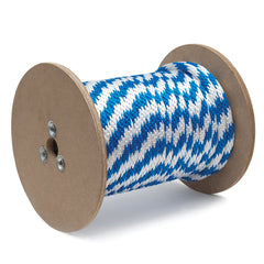 Mibro - Rope; Type: Solid Braid ; Head/Holder Diameter (Inch): 3/8 ; Material: Polypropylene ; Load Capacity (Lb.): 140.000 ; Maximum Length: 600.00 ; Color: Blue/White - Exact Industrial Supply