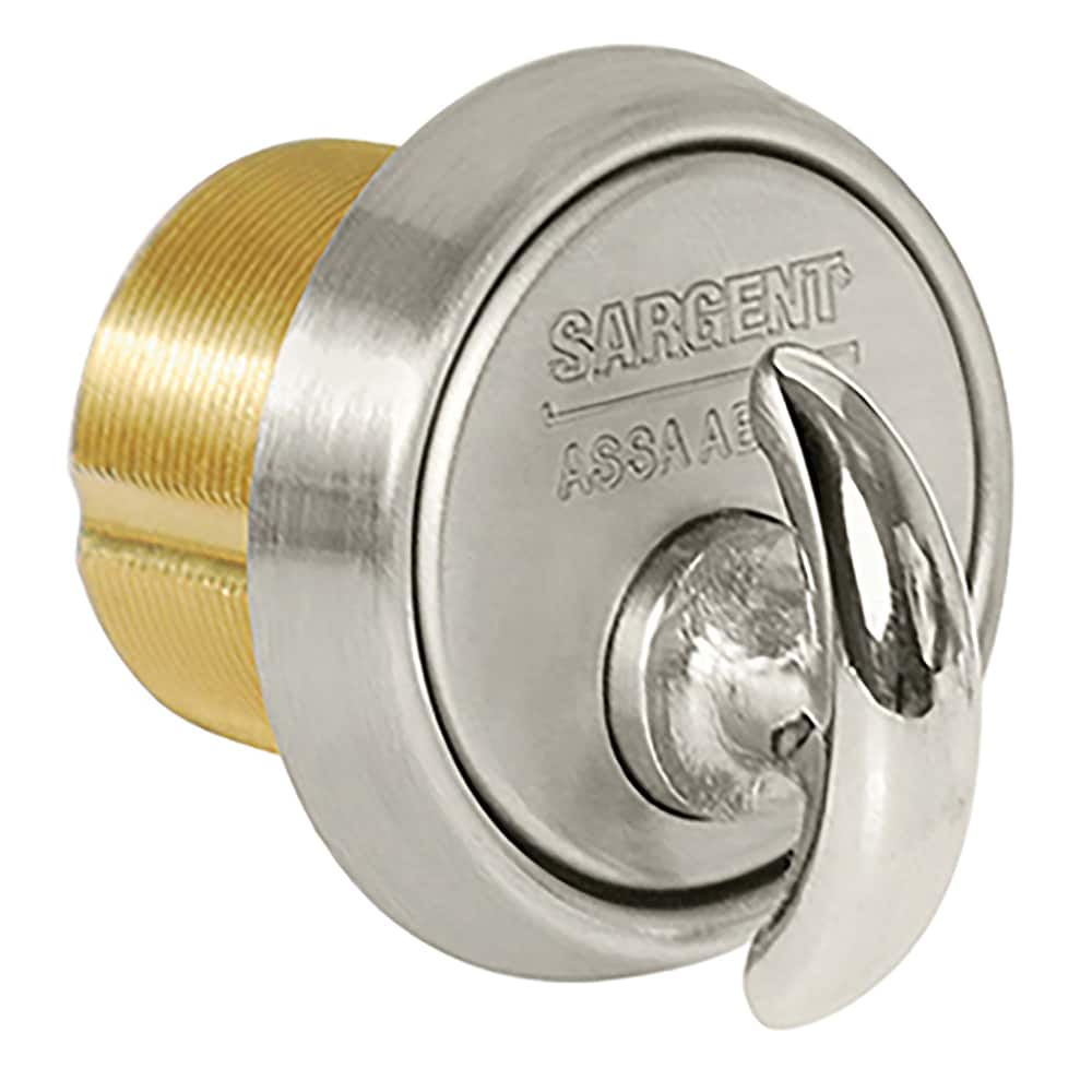 Sargent - Cylinders; Type: Mortise ; Keying: Not Applicable ; Number of Pins: 0 ; Material: Brass ; Finish/Coating: Stainless Steel - Exact Industrial Supply