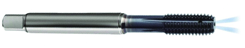 M8 x 1.0 Dia. - 6HX - 5 FL - PM Cobalt Semi-Bott Tap-ALCRN-Coolant-Thru-FORM-C - USA Tool & Supply