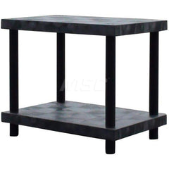 Plastic Shelving; Type: Raised Shelving; Shelf Capacity (Lb.): 660; Width (Inch): 24; Height (Inch): 30.000000; Depth: 36; Number of Shelves: 2; Color: Black