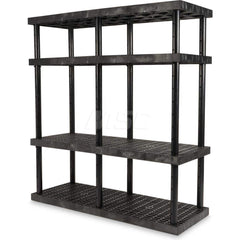 Plastic Shelving; Type: Adjustable Shelving; Shelf Capacity (Lb.): 1850; Width (Inch): 24; Height (Inch): 72.000000; Number of Shelves: 4; Color: Black