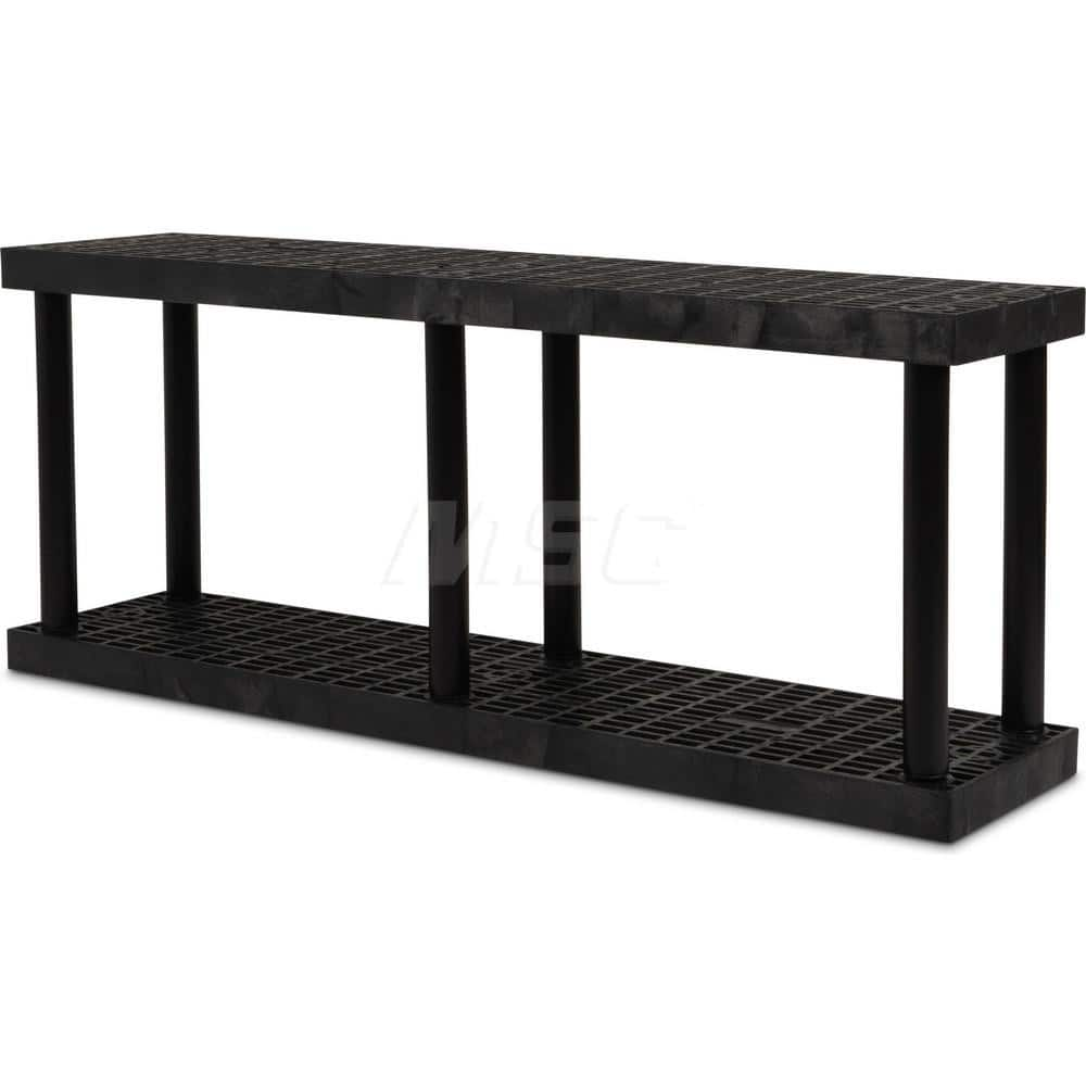 Plastic Shelving; Type: Fixed Shelving; Shelf Capacity (Lb.): 310; Width (Inch): 16; Height (Inch): 24.000000; Number of Shelves: 1; Color: Black