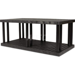 Plastic Shelving; Type: Fixed Shelving; Shelf Capacity (Lb.): 685; Width (Inch): 36; Height (Inch): 24.000000; Number of Shelves: 1; Color: Black