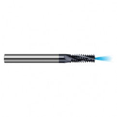 ‎0.1800″ Cutter Diameter × 0.5000″ (1/2″) Length of Cut Carbide Multi-Form 1/4″-20 Thread Milling Cutter Coolant Through, 3 Flutes, AlTiN Coated - USA Tool & Supply