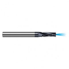 ‎0.1800″ Cutter Diameter × 0.5000″ (1/2″) Length of Cut Carbide Multi-Form 1/4″-20 Thread Milling Cutter Coolant Through, 3 Flutes, AlTiN Coated - USA Tool & Supply