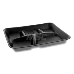 Plate & Tray: Foam, Black, Solid