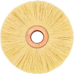 3″ Small Diameter Tampico Wheel Brush, 1/2″ Arbor Hole - USA Tool & Supply