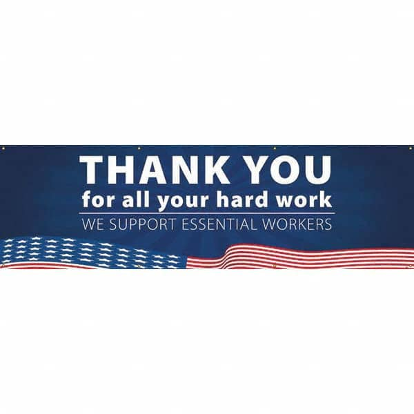 NMC - Banners Message Type: Safety Reinforcement & Motivational Legend: Thank You For All Your Hard Work - We Support Essential Workers - USA Tool & Supply