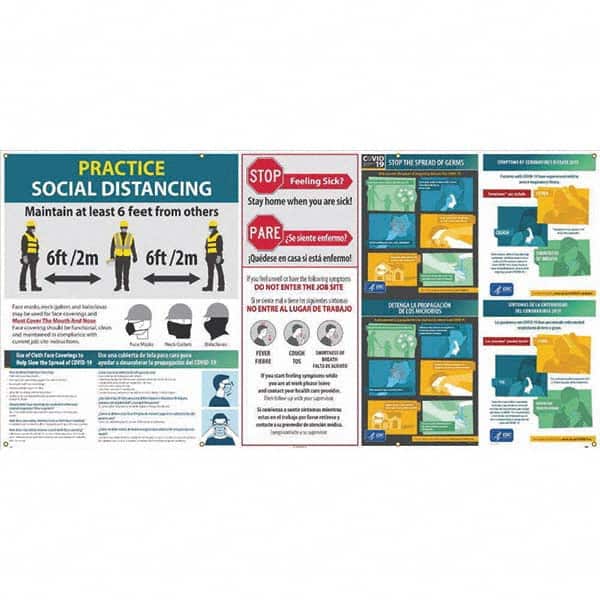 NMC - Banners Message Type: Safety Reinforcement & Motivational Legend: Practice Social Distancing - USA Tool & Supply