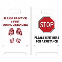 NMC - Cone & A Frame Floor Signs Shape: A-Frame Type: Accident Prevention - USA Tool & Supply