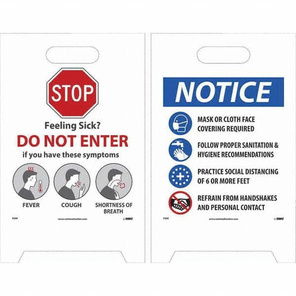 NMC - Cone & A Frame Floor Signs Shape: A-Frame Type: Accident Prevention - USA Tool & Supply