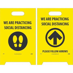 NMC - Cone & A Frame Floor Signs Shape: A-Frame Type: Accident Prevention - USA Tool & Supply