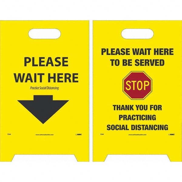 NMC - Cone & A Frame Floor Signs Shape: A-Frame Type: Accident Prevention - USA Tool & Supply