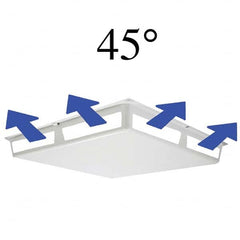 Elima-Draft - Registers & Diffusers Type: Ceiling Diffuser Cover Style: 2 Way Corner - USA Tool & Supply