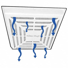 Elima-Draft - Registers & Diffusers Type: Ceiling Diffuser Cover Style: Filtration Cover - USA Tool & Supply