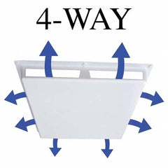 Elima-Draft - Registers & Diffusers Type: Ceiling Diffuser Cover Style: 4 Way - USA Tool & Supply