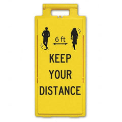 PRO-SAFE - Cone & A Frame Floor Signs Shape: A-Frame Type: Accident Prevention - USA Tool & Supply