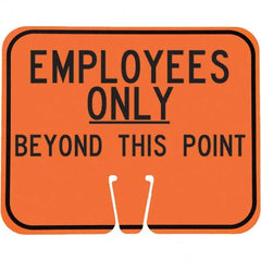 PRO-SAFE - "Notice - Employees Only Beyond This Point", 12-1/2" Wide x 10-1/2" High, ABS Safety Sign - USA Tool & Supply