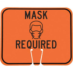 PRO-SAFE - "Notice - Mask Required", 12-1/2" Wide x 10-1/2" High, ABS Safety Sign - USA Tool & Supply