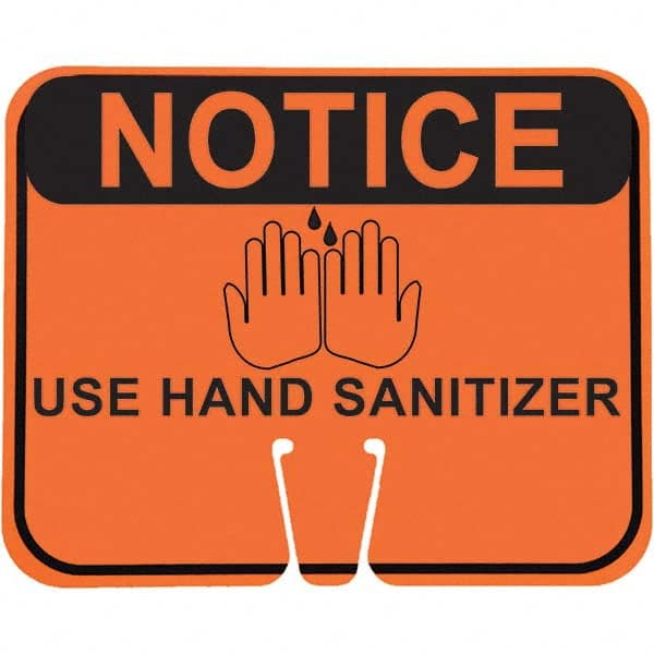 PRO-SAFE - "Notice Use Hand Sanitizer", 12-1/2" Wide x 10-1/2" High, ABS Safety Sign - USA Tool & Supply