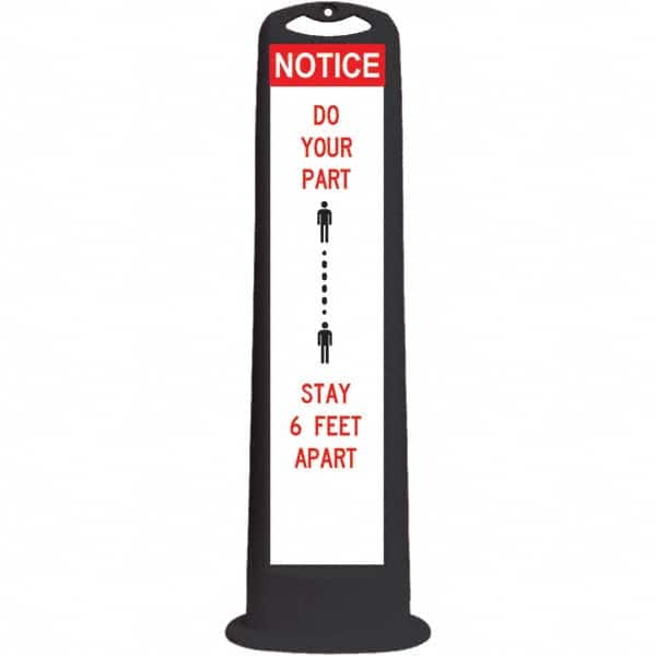 PRO-SAFE - Traffic Barrels, Delineators & Posts Type: Vertical Panel Material: HDPE - USA Tool & Supply