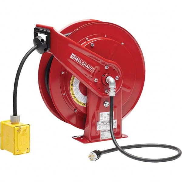 Reelcraft - Cord & Cable Reels End Type: Duplex GFCI Cable Length (Feet): 75 - USA Tool & Supply