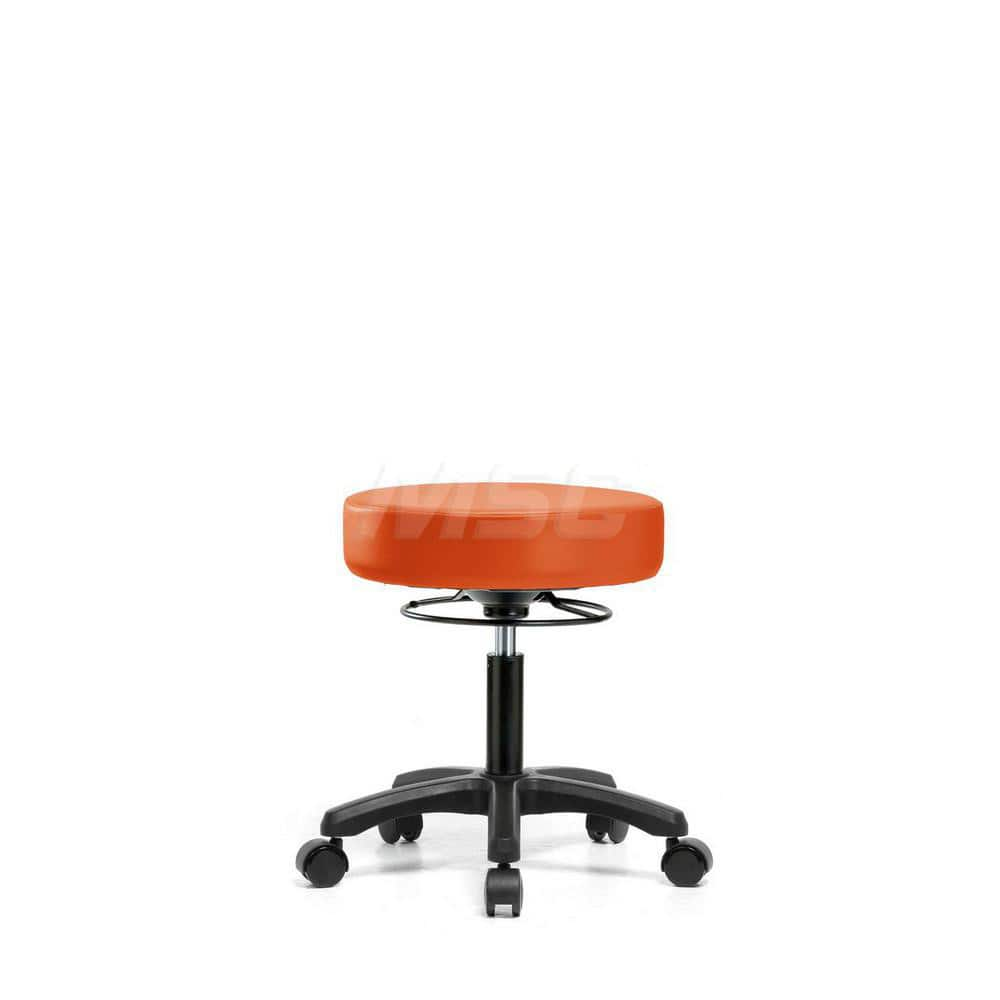 Lab Stool: Vinyl, 24″ Seat Width, 24″ Seat Depth Round Height