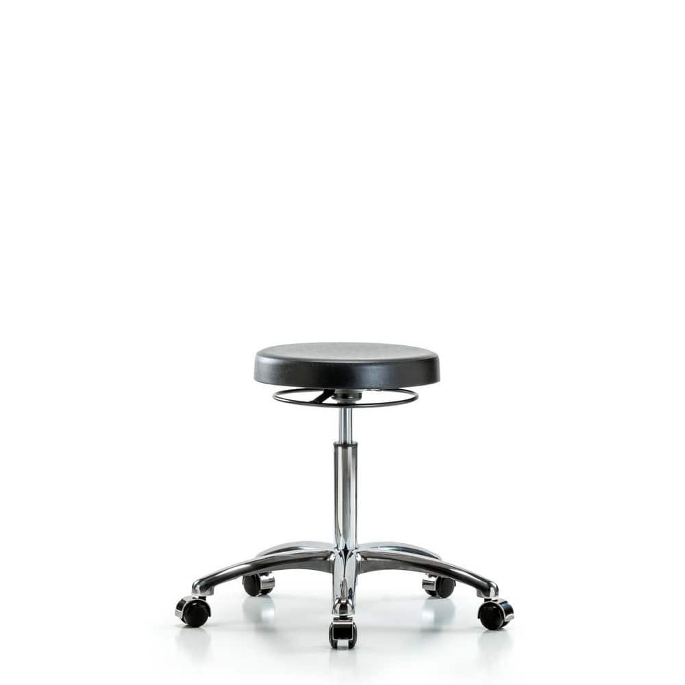 Lab Stool: Polyurethane, 25″ Seat Width, 25″ Seat Depth Round Height