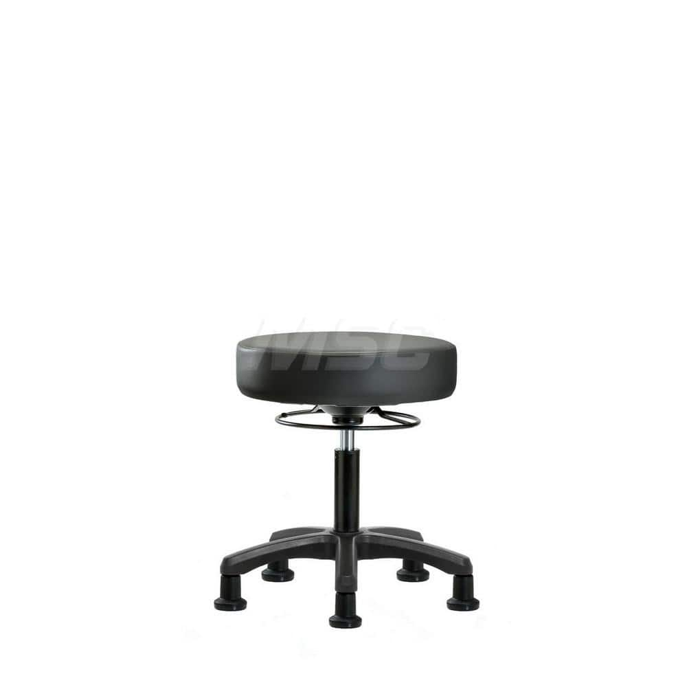 Lab Stool: Vinyl, 24″ Seat Width, 24″ Seat Depth Round Height