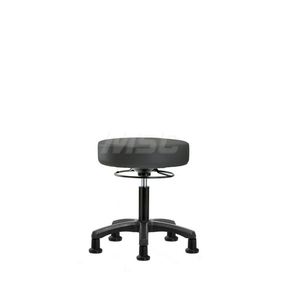 Lab Stool: Vinyl, 24″ Seat Width, 24″ Seat Depth Round Height