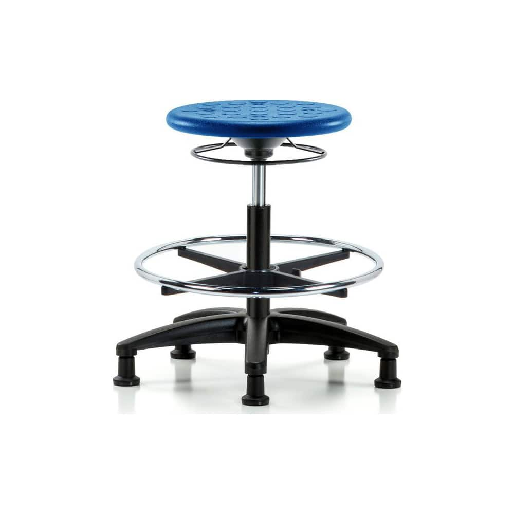 Lab Stool: Polyurethane, 24″ Seat Width, 24″ Seat Depth Round Height