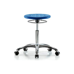 Lab Stool: Polyurethane, 25″ Seat Width, 25″ Seat Depth Round Height