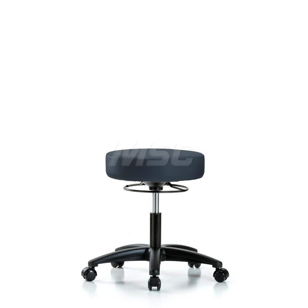 Lab Stool: Vinyl, 24″ Seat Width, 24″ Seat Depth Round Height