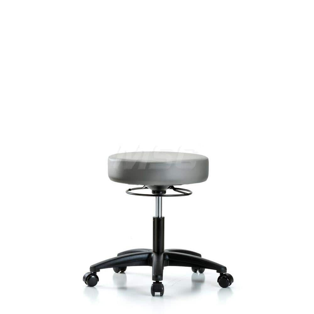 Lab Stool: Vinyl, 24″ Seat Width, 24″ Seat Depth Round Height