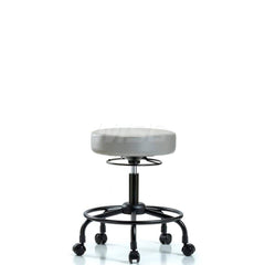 Lab Stool: Vinyl, 24″ Seat Width, 24″ Seat Depth Round Height