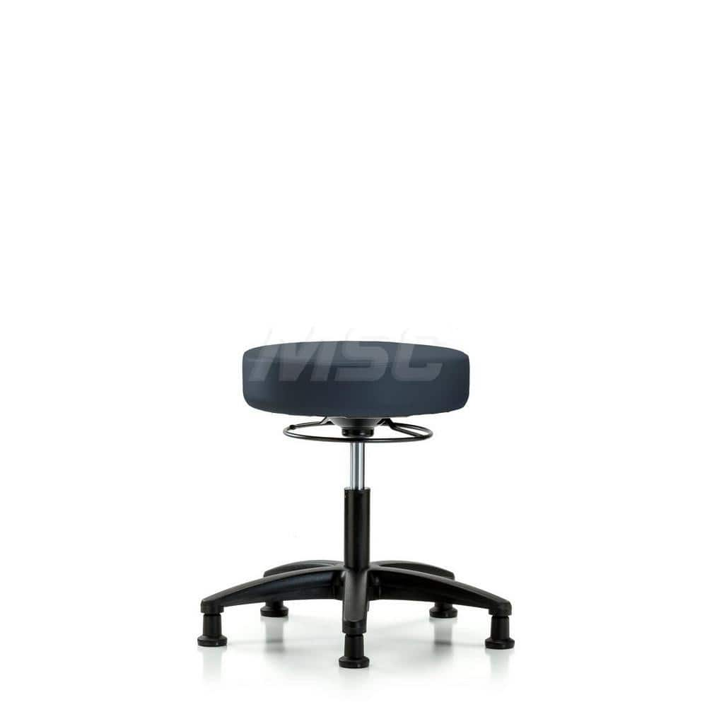 Lab Stool: Vinyl, 24″ Seat Width, 24″ Seat Depth Round Height