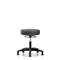 Lab Stool: Vinyl, 24″ Seat Width, 24″ Seat Depth Round Height