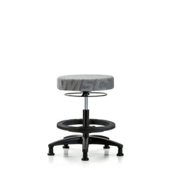 Adjustable Height Swivel Stool: Olefin, 24″ Seat Width, 24″ Seat Depth Round Height