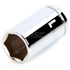 Hand Socket: 1/4″ Drive, 10 mm Socket, 6-Point Chrome-Plated & Polished