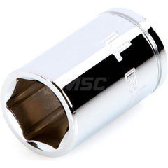 Hand Socket: 1/4″ Drive, 11 mm Socket, 6-Point Chrome-Plated & Polished