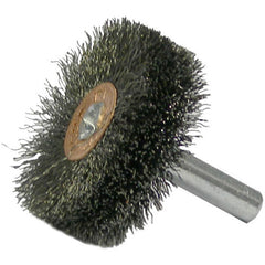 1-1/2″ Stem-Mounted Crimped Wire Wheel, .006″ Steel Fill, 1/4″ Stem - USA Tool & Supply