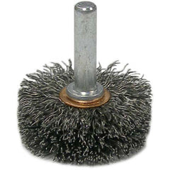 1-1/2″ Stem-Mounted Crimped Wire Wheel, .0118″ Steel Fill, 1/4″ Stem - USA Tool & Supply