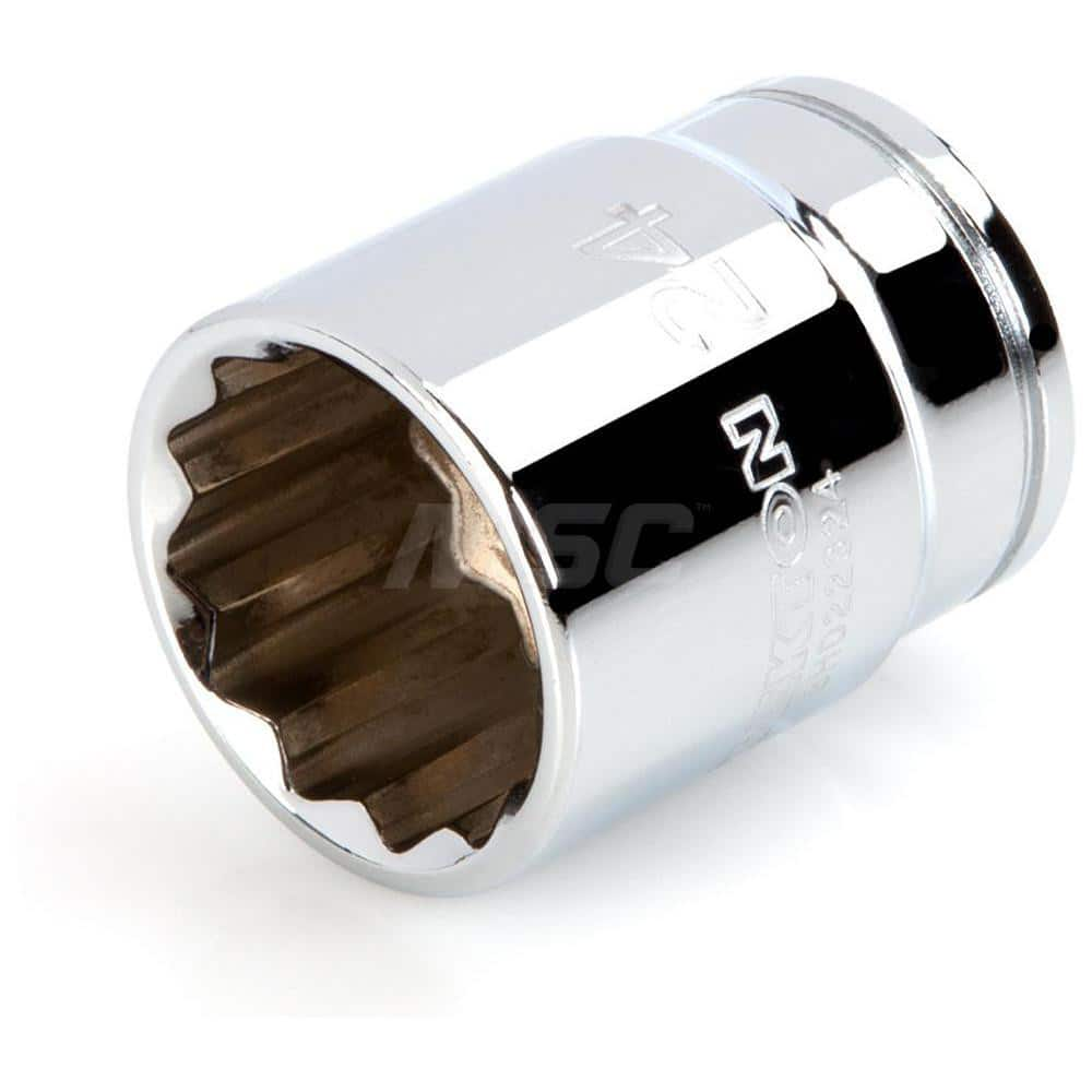 Hand Socket: 1/2″ Drive, 24 mm Socket, 12-Point Chrome-Plated & Polished